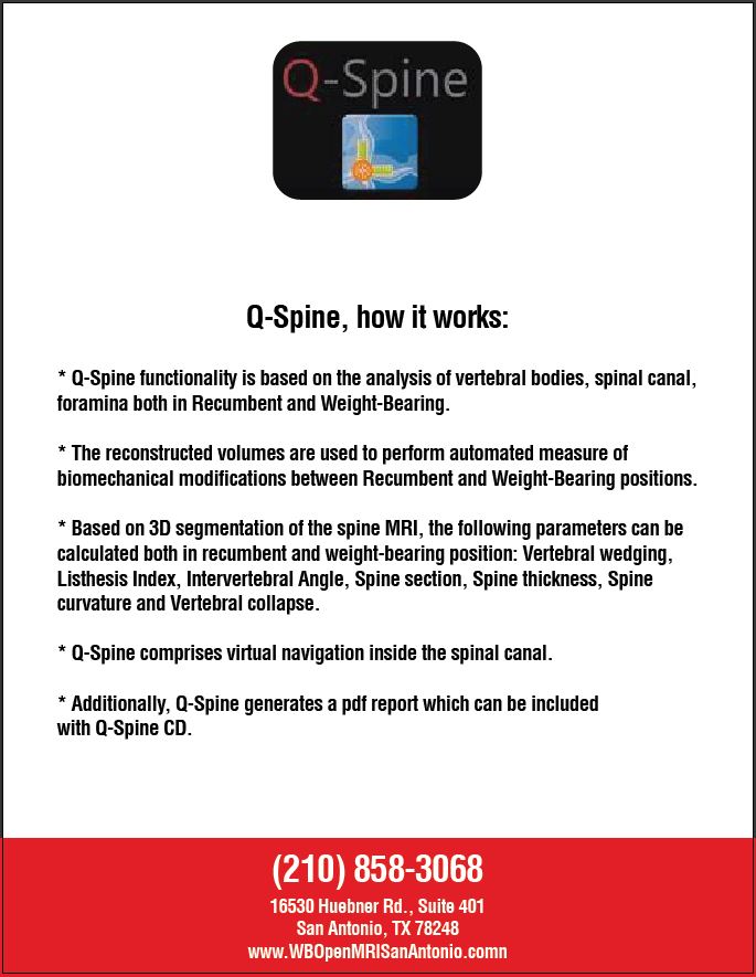Open MRI SA Q-Spine pamphlet back